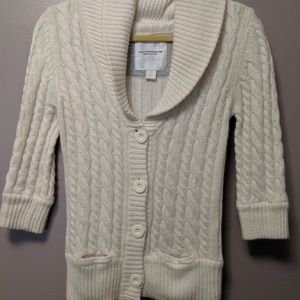 Button front shawl collar cardigan